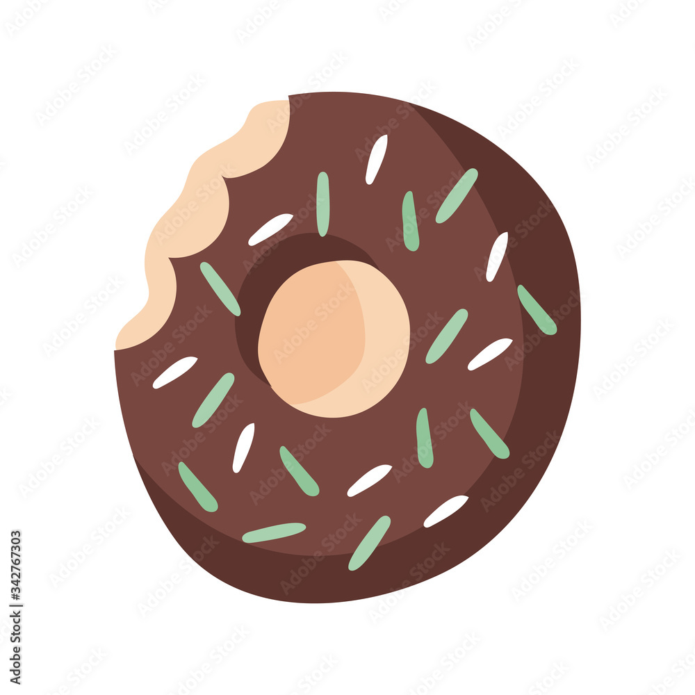 Sticker sweet donut hand draw style