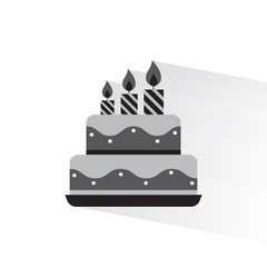birthday cake with candles flat icon