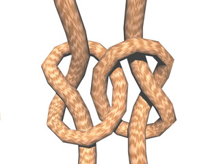 Seil Knoten zum verbinden von Schnüren