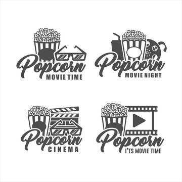 Popcorn Movie time set logo
