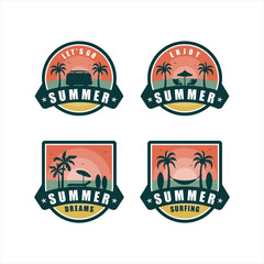 Summer dreams vector design collection