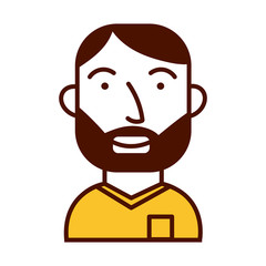 young man bearded avatar character icon