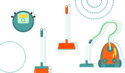 

brush gloves mop bucket rags spray vacuum cleaner robot vacuum cleaner washing machine iron laundry household appliances