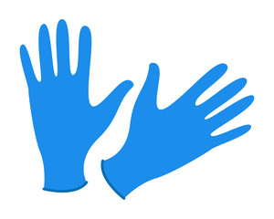 Latex Gloves  protection - vector illustration 