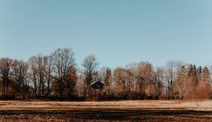 Beautiful autumn landscape in Sweden, Scandinavia.