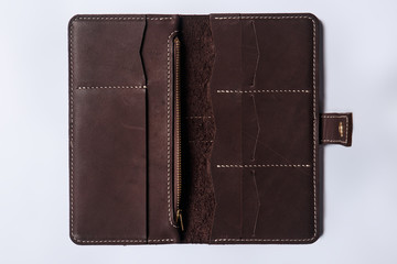 male purse on a white background