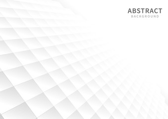 Abstract geometric square pattern background with white shapes perspective can be used in cover design  poster  website  flyer.