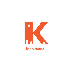 letter k unique logo creative vector design