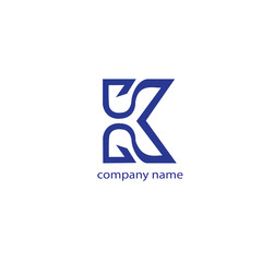 letter k unique logo creative vector design