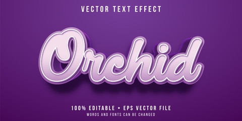 Editable text effect - orchid color style