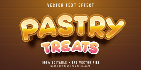 Editable text effect - pastry baking style