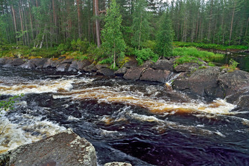 Kiviristi threshold on the Ohta river. Karelia, Russia
