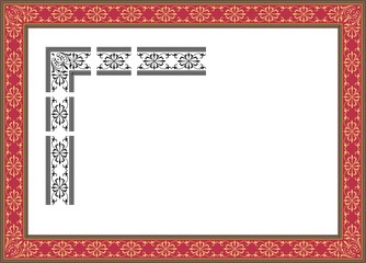 decorative frame with floral ornament