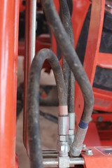 red valve on a factory