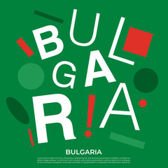 Set of country name with geometric elements : Vector Illustration