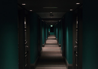 Empty Corridor Of Building