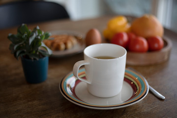 Breakfast on the table at home