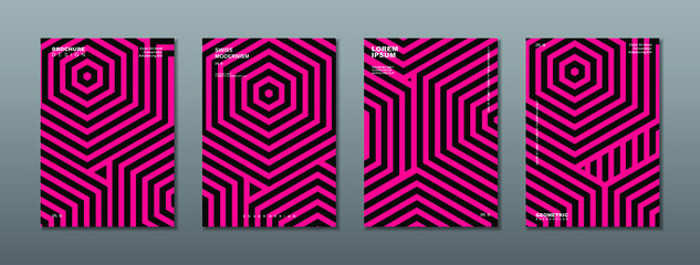 Modern abstract covers set. Cool shapes composition. Eps10 vector.