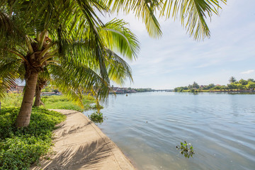 view of Hoi An ancient town, UNESCO world heritage, at Quang Nam province. Vietnam. Hoi An is one of the most popular destinations in Vietnam