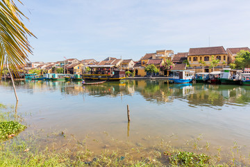 view of Hoi An ancient town, UNESCO world heritage, at Quang Nam province. Vietnam. Hoi An is one of the most popular destinations in Vietnam