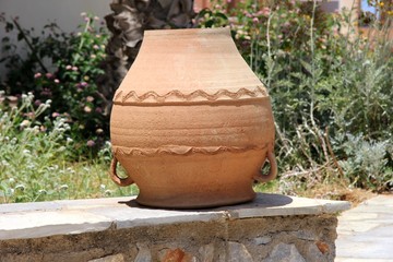 flower pots in the garden