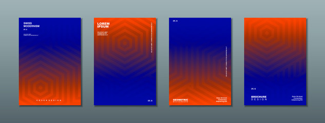 Modern abstract covers set. Cool shapes composition. Eps10 vector.