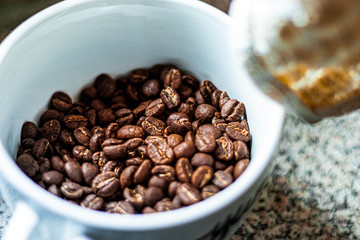 Coffe Beans in White Cup