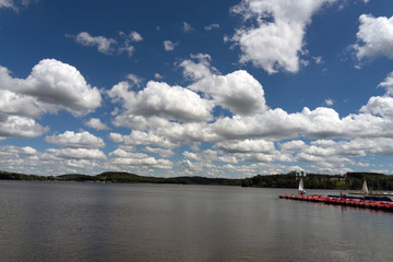 clouds over the lake