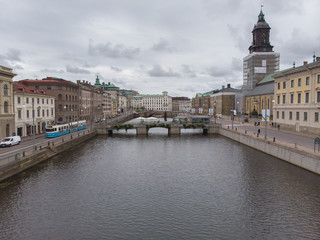 Fototapeta premium Downtown Gothenburg towards the german bridge