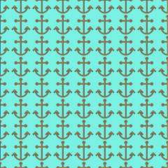 Pattern illustration of anchors. Color texture.