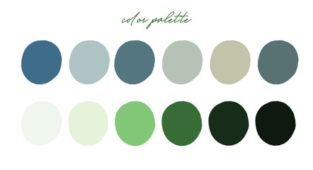Set of color palette. Pastel color