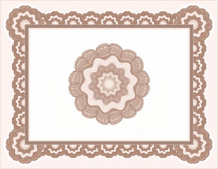 certificate frame with lace