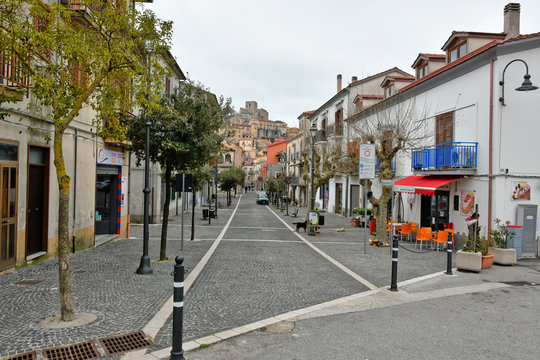 The village of Buccino in the province of Salerno, Italy