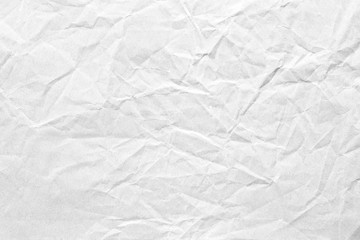 Crumpled white paper background texture