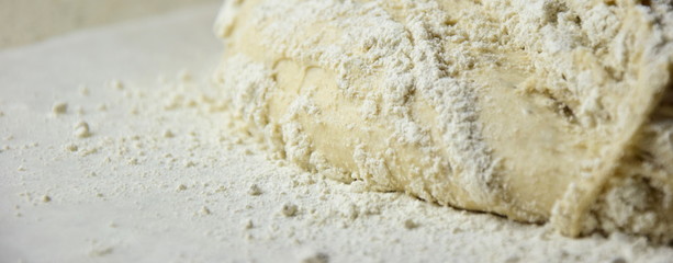 Brotteig roh - Nahaufnahme