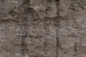 sand wall in lime red canyon, dry arid soil due to lack of water