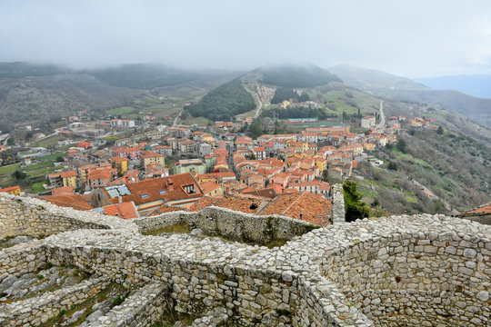 The village of Buccino in the province of Salerno, Italy