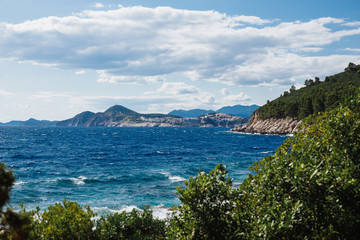 Fototapeta na wymiar view of the sea and mountains in croatia