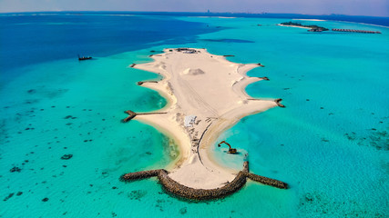 Bau einer neuen Insel auf den Malediven