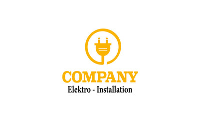 Elektriker Logo , Elektroinstallateur Logo , Elektrotechniker Logo , Handwerker Logo