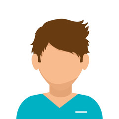 male paramedic avatar isolated icon vector illustration design