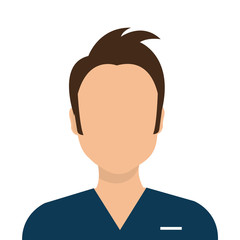 male paramedic avatar isolated icon vector illustration design