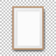 Realistic photo frame. Vector