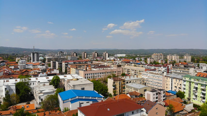 Krusevac, Serbia aerial view shot