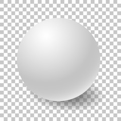 Blank white round sphere or 3d ball. Vector.