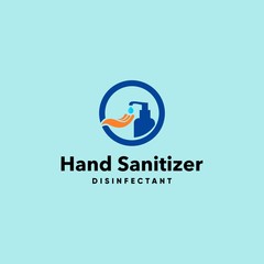 cleaner hand sanitizer logo design vector illustration