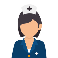 face of nurse professional avatar isolated icon vector illustration design