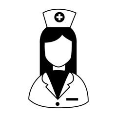 face of nurse professional avatar isolated icon vector illustration design