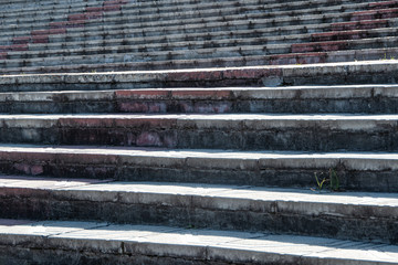 wide gray staircase with concrete steps