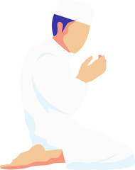 muslim with all white are praying